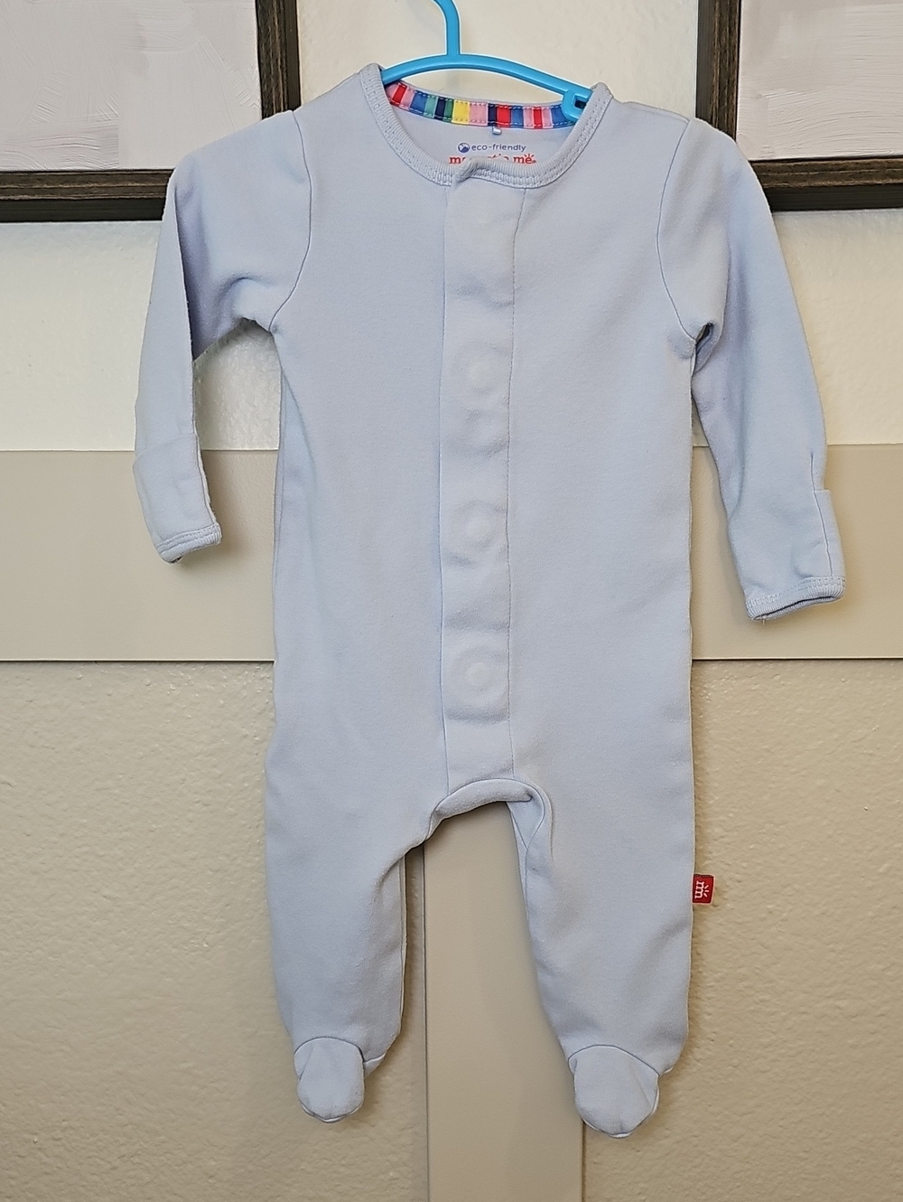 Magnetic Me Light Blue Footed One-Piece Sleeper